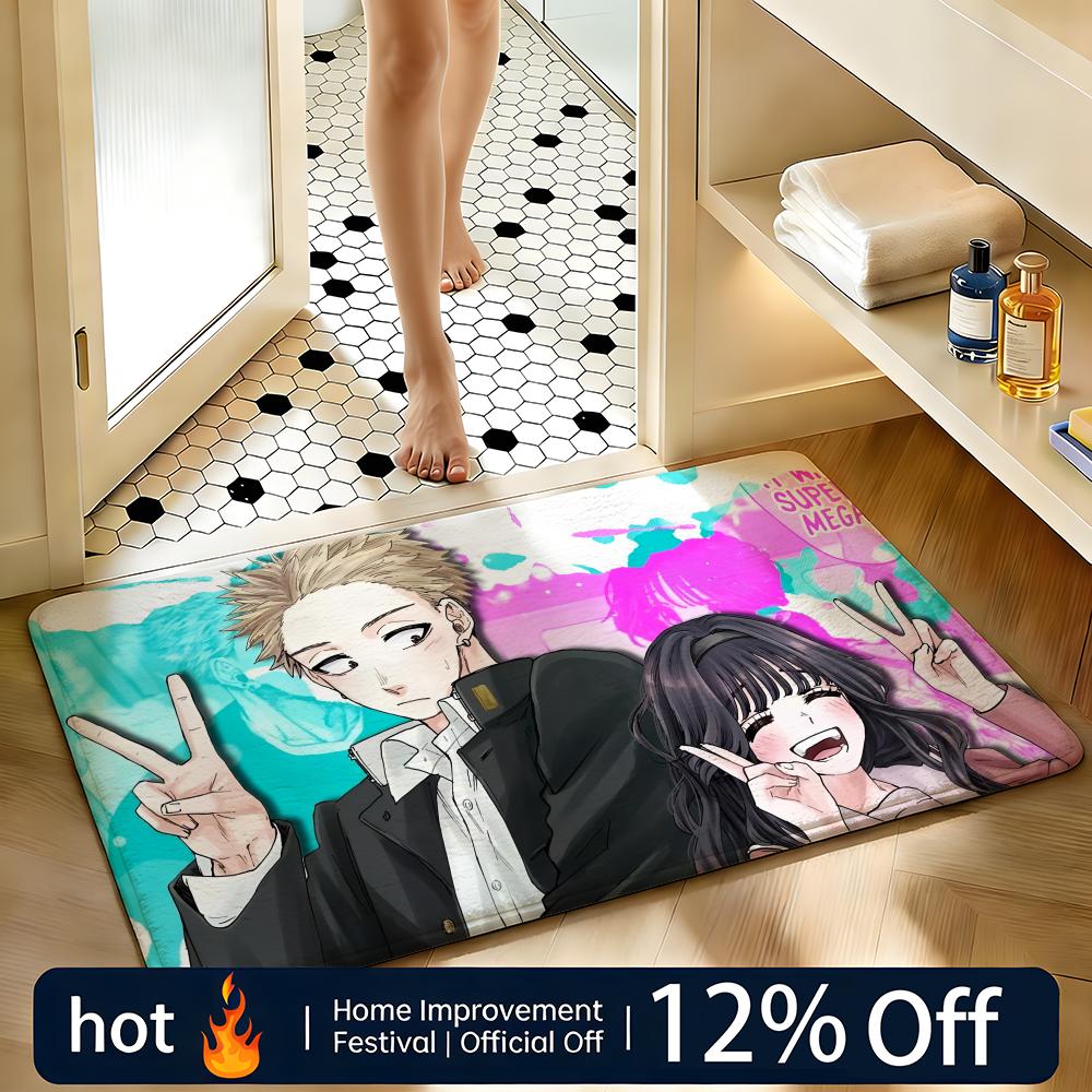 Soft Absorbent Non-Slip Rug Anime The Fragrant Flower Blooms With Dignity Floor Mat Home Decor Doormat Bedroom Floor Mat Shower