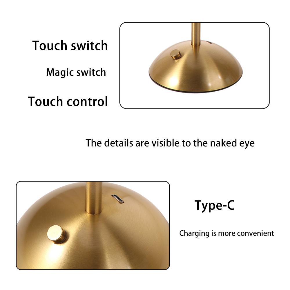 Nordischer Stil Touch Control Lampe 3 Farben Nachttischlampe Moderne Tischlampe Bar