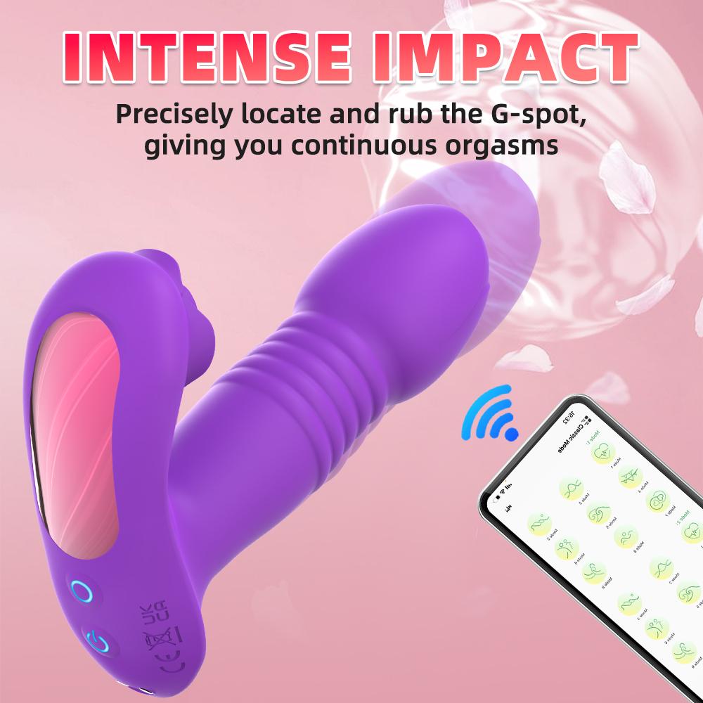 APP Remote Control Female Vibrator Wearable Panties Vibration Massager Sex Toys Dildo Clitor Sucking Retractable Couple Toys