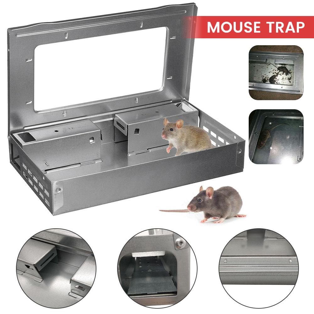 Mouse Catcher Self Catching Mice Killer Humanized Reusable Rodent Catcher with Protective Cover Mouse Control for Living Room