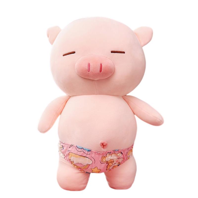 

Toy Plush Pig Cartoon Stuffed Animal Cute Beach Piggy Plushie Kids Gift Girls 25cm/9.84in рожевий