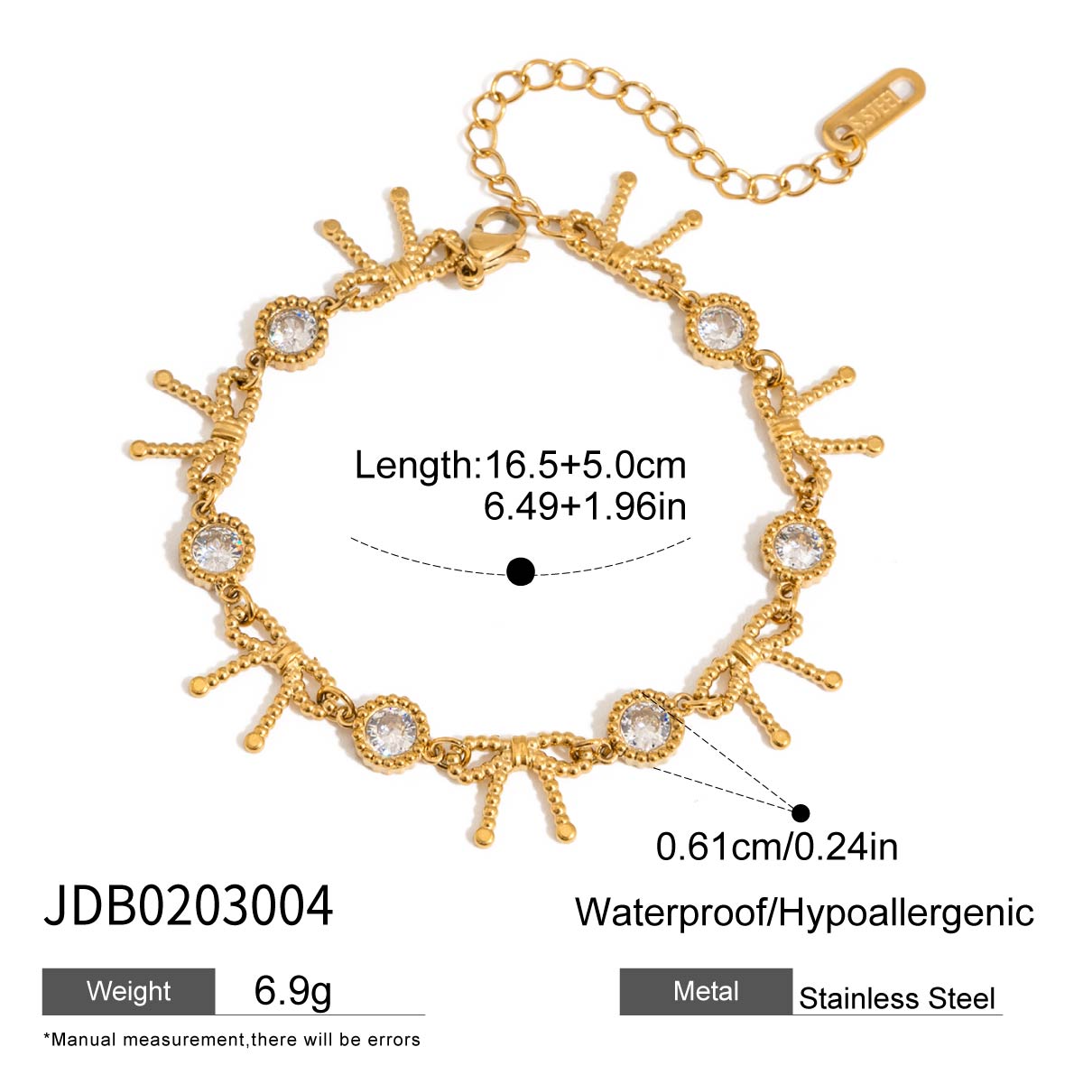 New Arrival Stacked Style Jewelry Starfish Finger Chain Bracelets Bow Stainless Steel Bracelets for Women