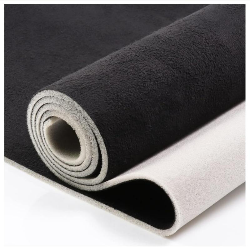 50cm*140cm Culoare Neagră Piele de Căprioară Compozit Spumă Materiale pentru Modificări Interioare Plafon Auto pentru Decor Mobilă DIY Reparare