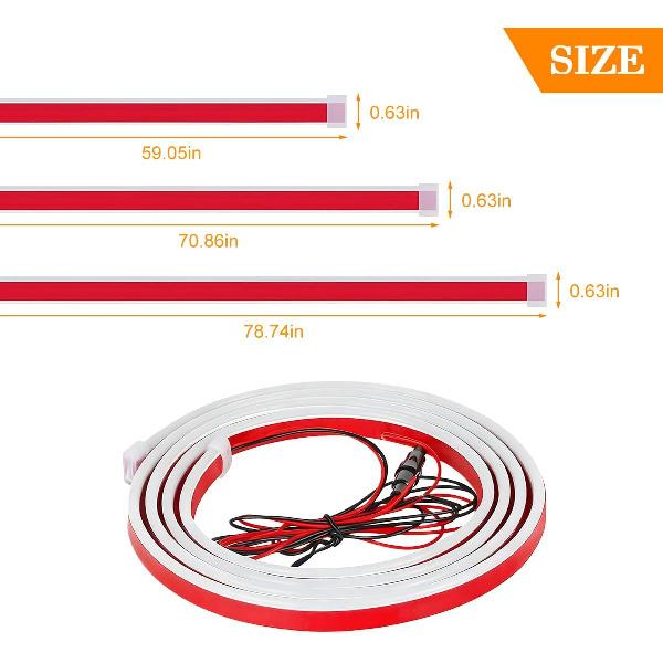Car LED Hood Light Strip, 78" Waterproof Flexible DRL Daytime Running Sequential Turn Signal Light, Automotive Dynamic Scan Start-Up Effect