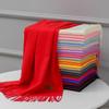 Big Red Cashmere Scarf Women'S Solid Color Long Shawl Dual-Purpose
