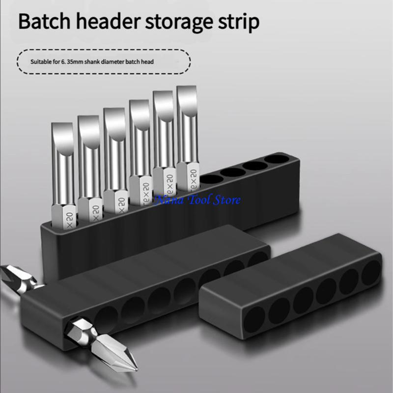 31GJ Multifunctional 6.35mm 1/4" Driver Accessory Container Clear Storage Solution Suitable For Mechanics And DIY Enthusiasts