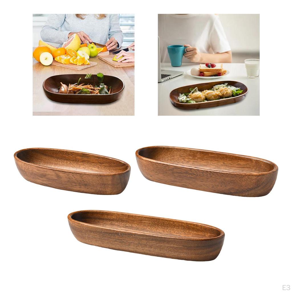 Wood Serving Platter Dried Fruit Plate Durable Home Kitchen Utensils Japanese Tray