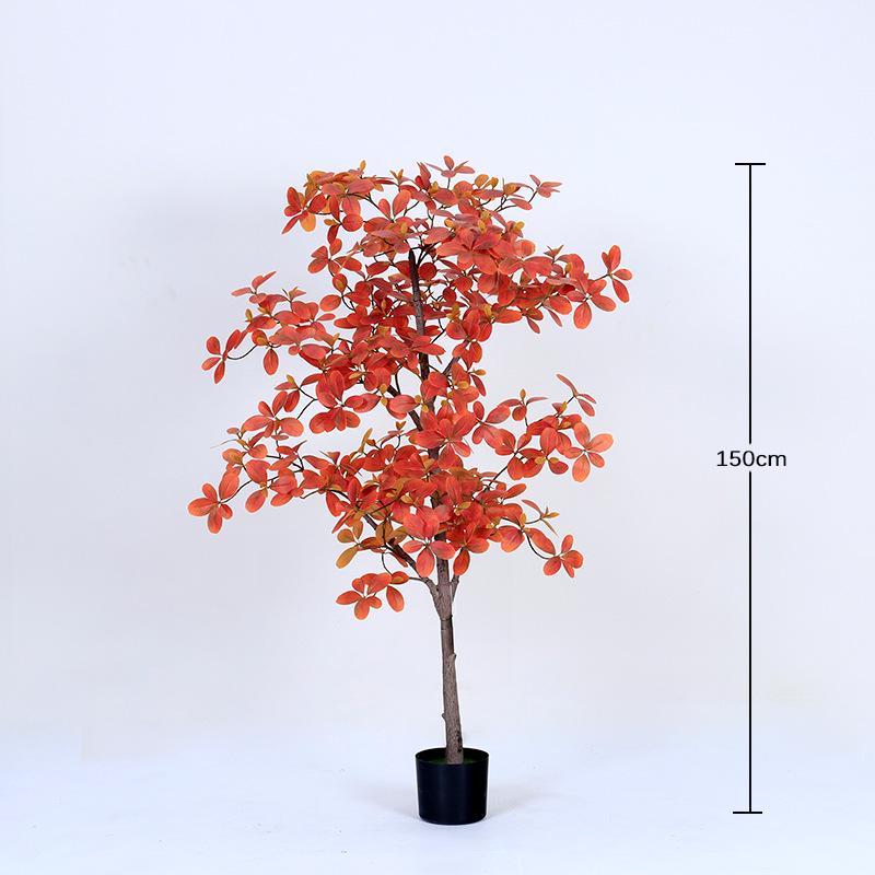 In Stock: Minimalist Indoor Fake Tree Ornament - Fukurokuju Green Plant for Mall Landscaping and Floor Decoration