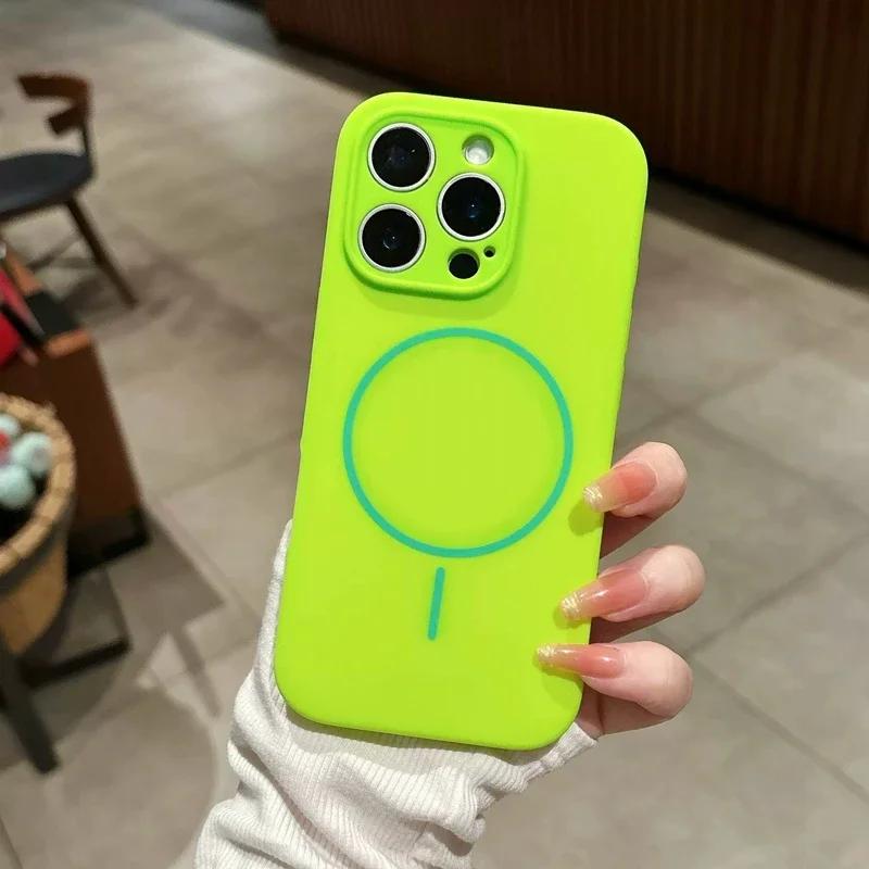 For  Liquid Silicone Phone Cases For For Iphone 17 16 1 14 13 12 Pro Max 16 Plus Air Case Magnetic Wireless Charging Cover