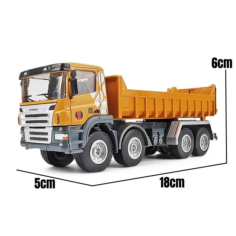 Heavy Dumper Lorry Truck 1/50 Diecast Metal Toy Engineering Car For Children Vehicle Model Miniature Collection Gift For Boys