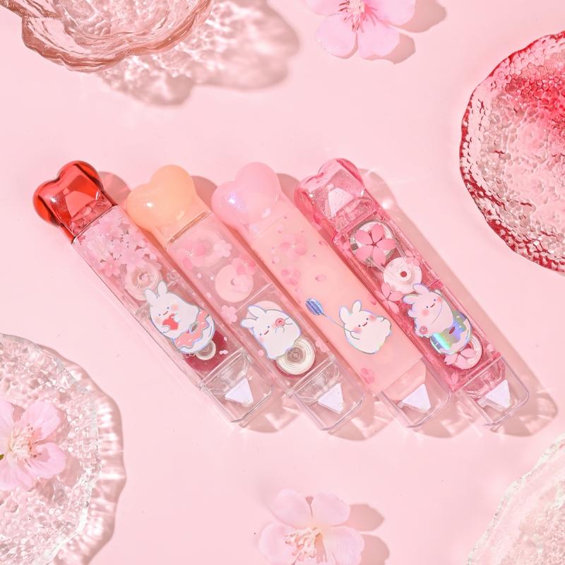 1pcs BuYoYO Correction Tape Glue Tape 2 In 1, Kawaii Rabbit Cherry Blossom Double Sided Design