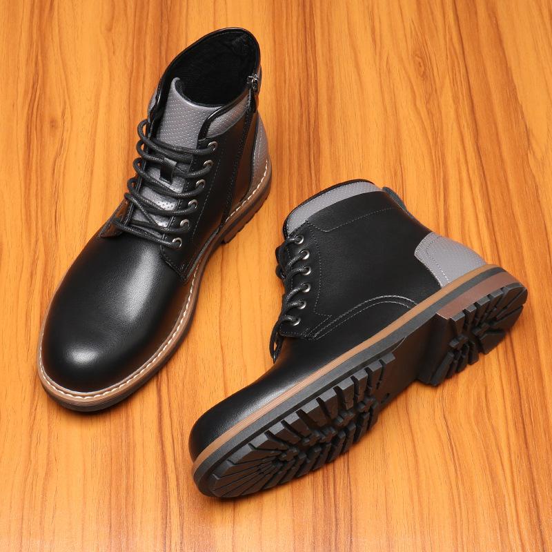Fashion Men's Classic Retro Work Boots Mens Fashion Ankle Desert Boot Men High-top Lace-up Casual Leather Shoes Good Quality