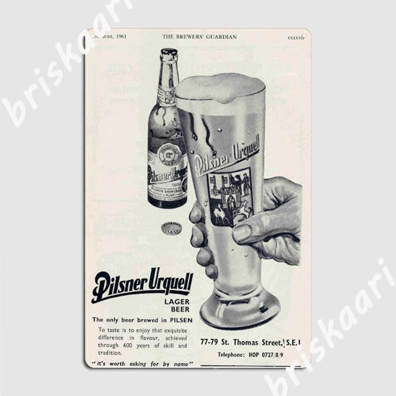 Pilsner Urquell Beerr Poster Metal Plaque Plaques Wall Cave Home Funny Tin Sign Poster