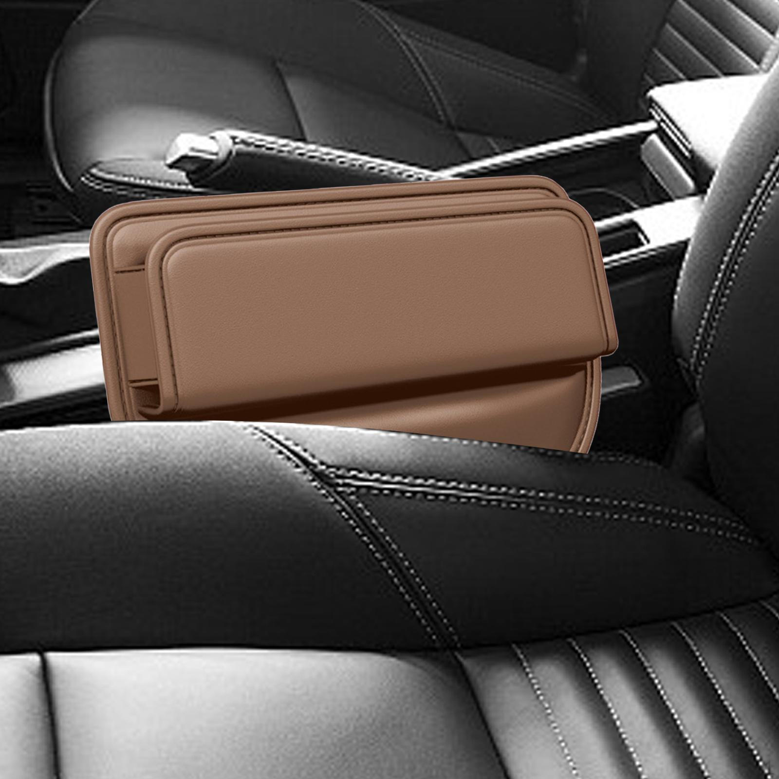 

Car Gap Storage Box Organizer Phone Holder Anti Scratch Slot Filling коричневий