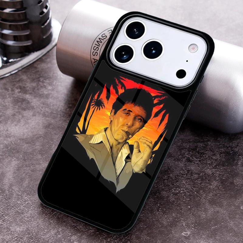 Scarface Tony Montanna Poster soft Phone Case For iPhone 17,16e,15,14,13,12,11,Mini,Pro,MAX soft Silicone Cover
