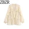 Za Autumn and Winter New Arrivals Women's Clothing Zr European and American Style Fashionable Layered Decorative Lace Shirt 5107280 712