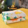 Children Cartoon Dinosaur Quilt Washed Air Condition Thin Comforter Blanket Bedspread for Single Double Queen King Bed Coverlet