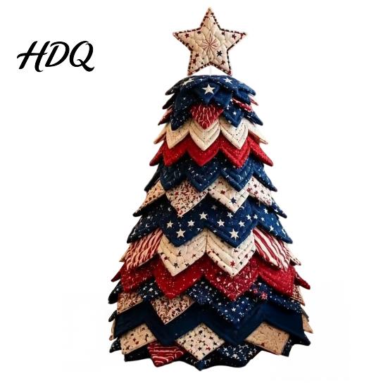Idee Regalo Pensate Fatte a Mano Kit Creativo Patchwork Vintage Kit Artigianale Albero di Natale in Tessuto Trapuntato Fai-da-te Set da Cucito di Natale da Tavolo per Principianti