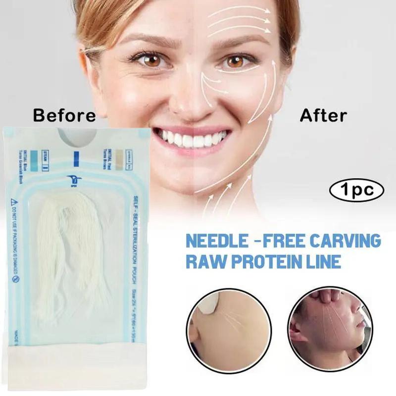 100 Stück Wasserlösliche Ohne Nadel Gold Proteinlinie Anti-Falten Gesichtsfiller Lifting Straffend Kollagenfaden Anti-Aging Hautpflege