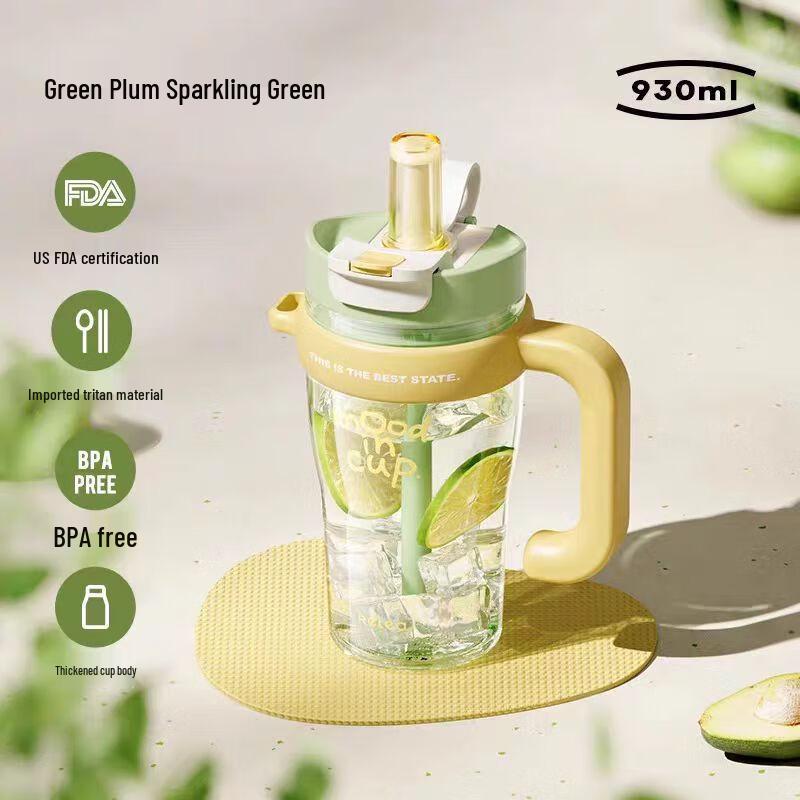RELEA Tritan Dual-Drink Straw Water Bottle