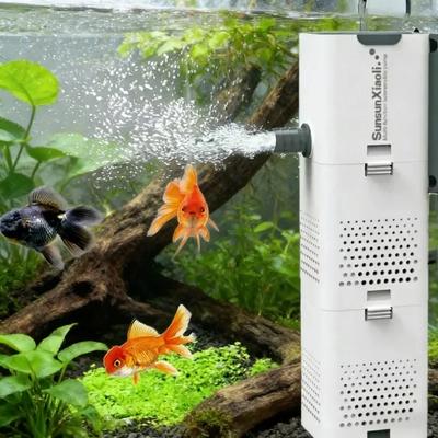 Fish Tank 3-In-1 Submersible Pump Aquarium Filter Air Oxygen Wave Pump Internal Powerhead Essential Aquarium Supplies Equipment