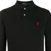 Polo Ralph Lauren Logo Solid Color Embroidered Long Sleeve Polo Shirt Men tops Black 710681126-037