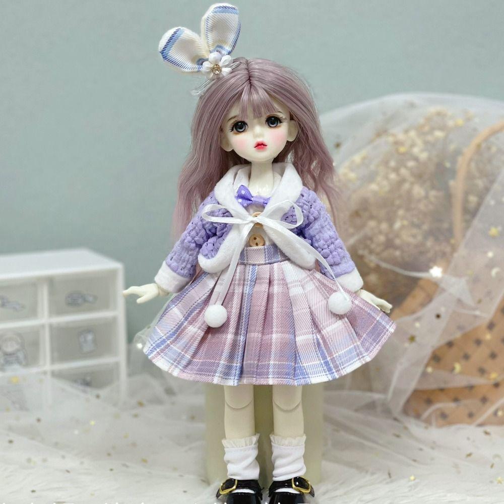 Lorita 1/6 BJD Doll Clothes with Headwear Toy Accessories Fashion Girl Birthday Gift  Children
