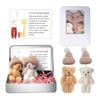 Handmade Mini Plush Little Pocket Bear Gift Box Set Worry Bear Comes With Motivational Cards And Friendship Gifts