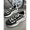 Spring and summer leather waffle shoes original dad shoes four seasons tide child leisure sports bc
