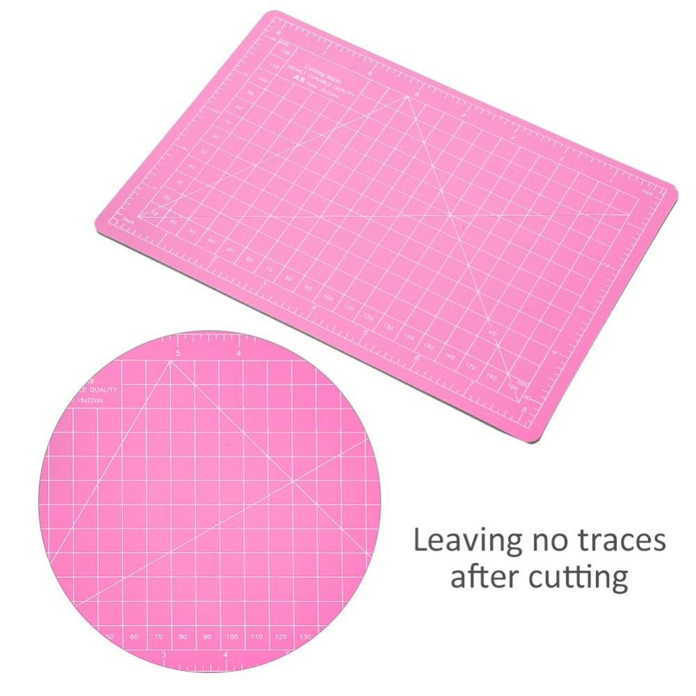 4pcs Self-relaxing Surface A5 Cutting Mat Scale Grid Craft Cutting Pad Cutting Mat  For Crafting