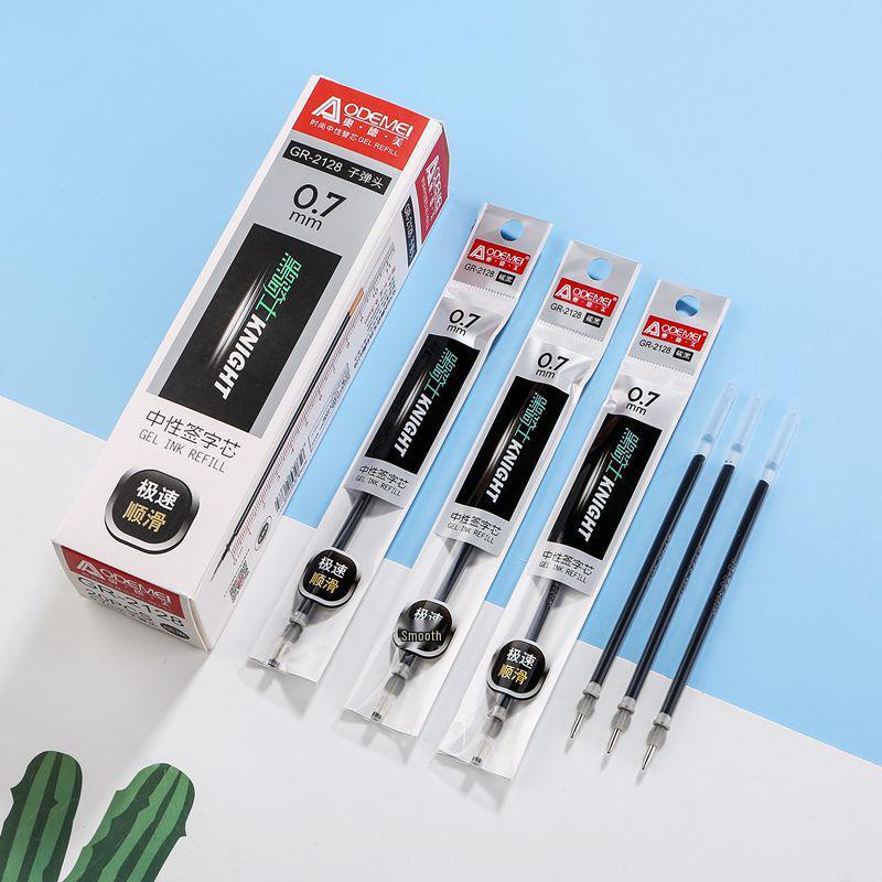 Feng Shang 009 European Standard Office Pen Refill, 0.5mm Bullet Tip, Black/Blue/Red for Students and Professionals.