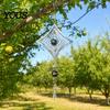 Outdoor Bird Scarer Stainless Steel Reflective Wind Spinners, Garden Decor, Sparkly Spinner, Devices Deterrent to Repellent Pendant Scare Birds