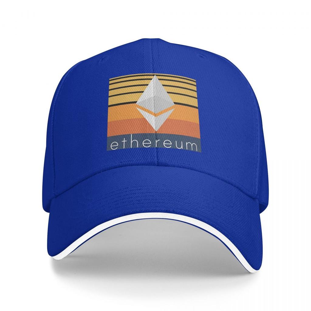 Dark Ethereum Cryptocurrency Sunset Baseball Caps Snapback Baseball Hats Breathable Casual Casquette Outdoor Unisex