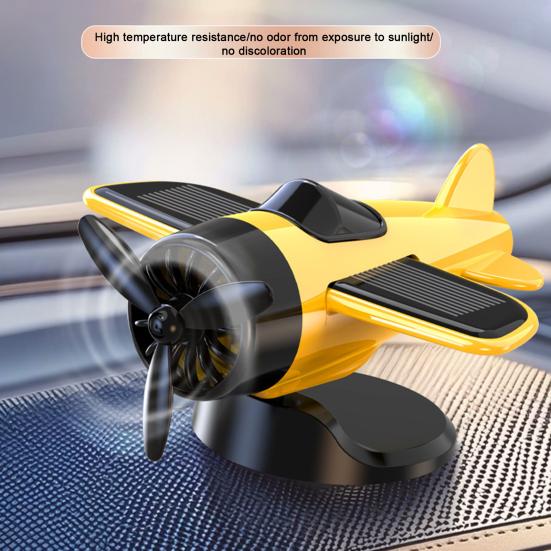 Decorazione Auto Aeroplano ad Energia Solare Ornamento Dinamico da Cruscotto con Movimento Planante Elica Silenziosa Rotante Piccola Aeroplano Accessori Drift