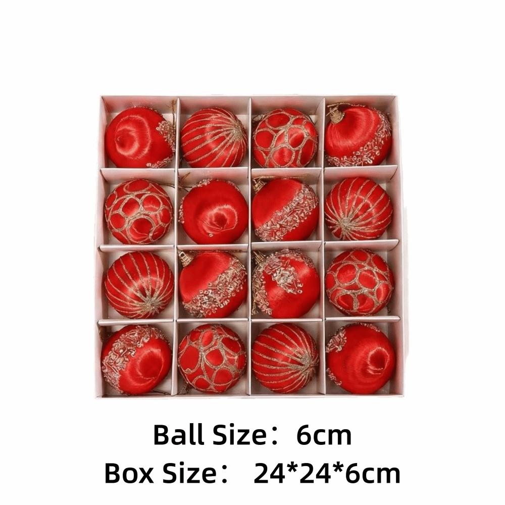16Pcs/set 16 Pcs Christmas Tree Ornaments 6 CM Hanging Ornaments  Home Decor