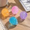 Yousheng Mini Hedgehog Squeeze Toy with Glitter, Soft Stretchy Clear Rabbit Sensory Toy, Anxiety Relief Sugar Stress Ball Fidget Toy