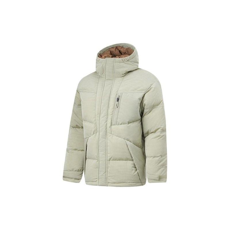 Li Ning Sports Lifestyle Series Solid Color Loose Short Down Jacket Unisex Outerwear Lime AYMT065-5