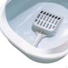 Cat Litter Tray Open Top Pet High Sided Splashproof Kitten Potty Toilet for Indoor Cats