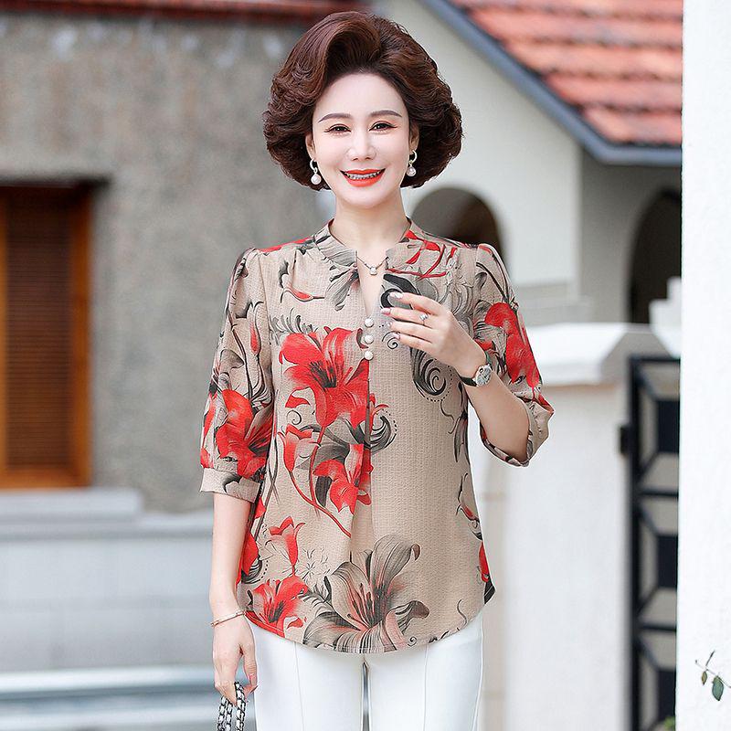 Cămașă de vară la modă pentru femei de vârstă mijlocie, 40-50 de ani