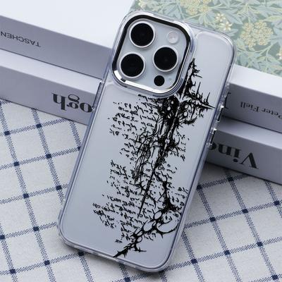 Dark Rune Phone Case For Iphone 15 Pro Max 14 Plus 17 16 13 12 11 17Air 17E 16E Coque Funda Phone Cover Modern Metal Photo Frame