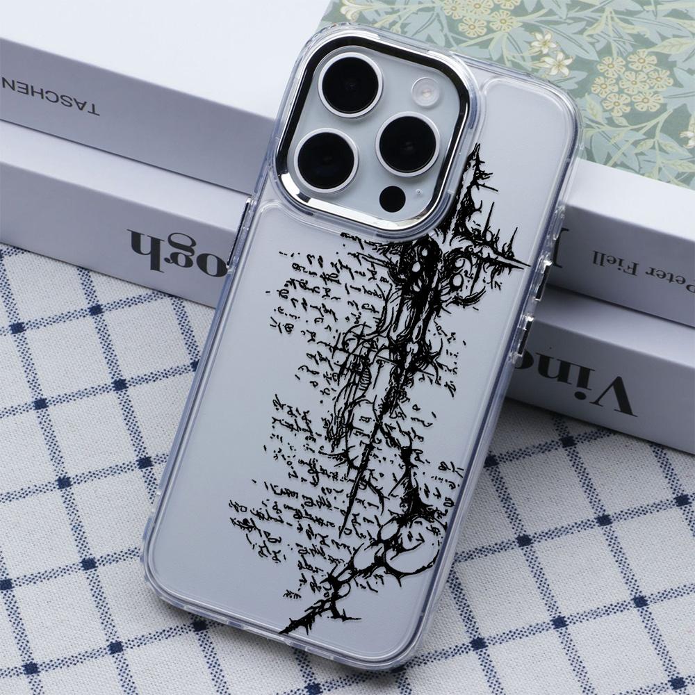 

Dark Rune Phone Case For Iphone 15 Pro Max 14 Plus 17 16 13 12 11 17Air 17E 16E Coque Funda Phone Cover Modern Metal Photo Frame iphone 12 Pro чистый