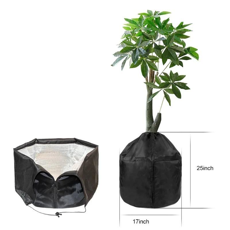 Reusable Plant Frost Cover Winter Protection Bag with Drawstring Cold Resistant Bug Proof Garden Blanket for Trees Shrubs Palms