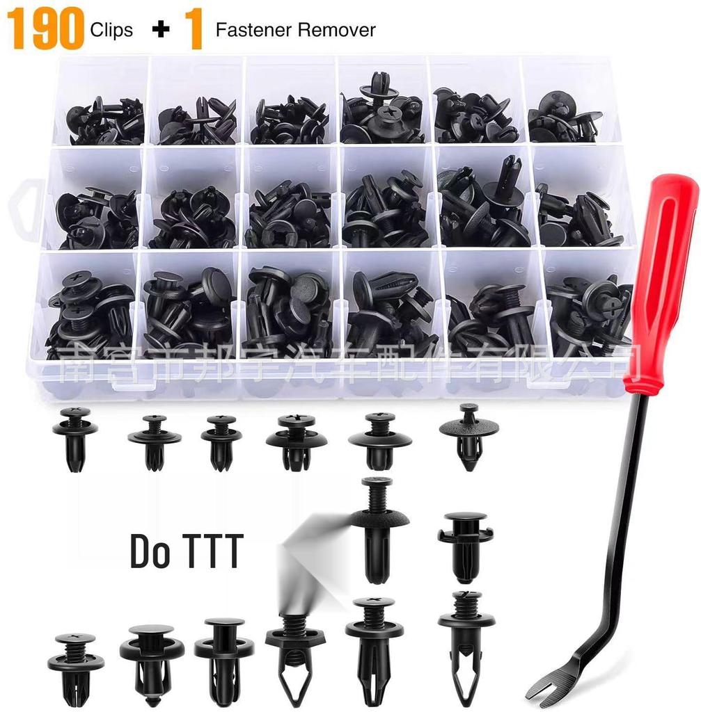 190-Piece Car Retainer Set for Toyota, Honda, and Nissan Bumpers and Fenders