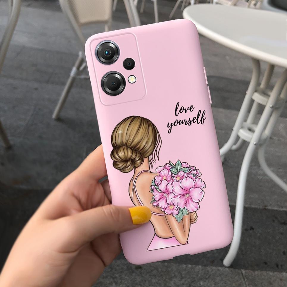 For One Plus Nord CE 2 Lite Phone Case Soft Matte Silcione TPU Back Cover For OnePlus Nord CE2 Lite 5G Mobile Coques Flower Capa