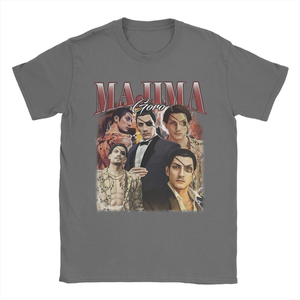 Men TShirt Majima Goro Yakuza Casual Pure Cotton Tees Short Sleeve T Shirt Crewneck Tops Original