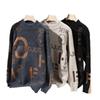 Men's Half-High Collar Knit Sweater - Velvet-Lined, Warm Woolen Autumn/Winter Wear, Youthful Lazy Style