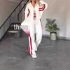 2025 Women's Autumn Fashion Color Block Two-Piece Casual Sports Suit