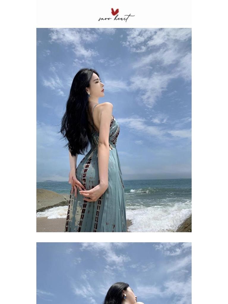 Women's Bohemian French-Style Summer Travel Dress - Elegant Beach & Vacation Wear