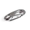 Wichard Carabiner Surgical Stainless Steel 50mm M Size Breaking Strength 300kg 2480 Silver (316L)