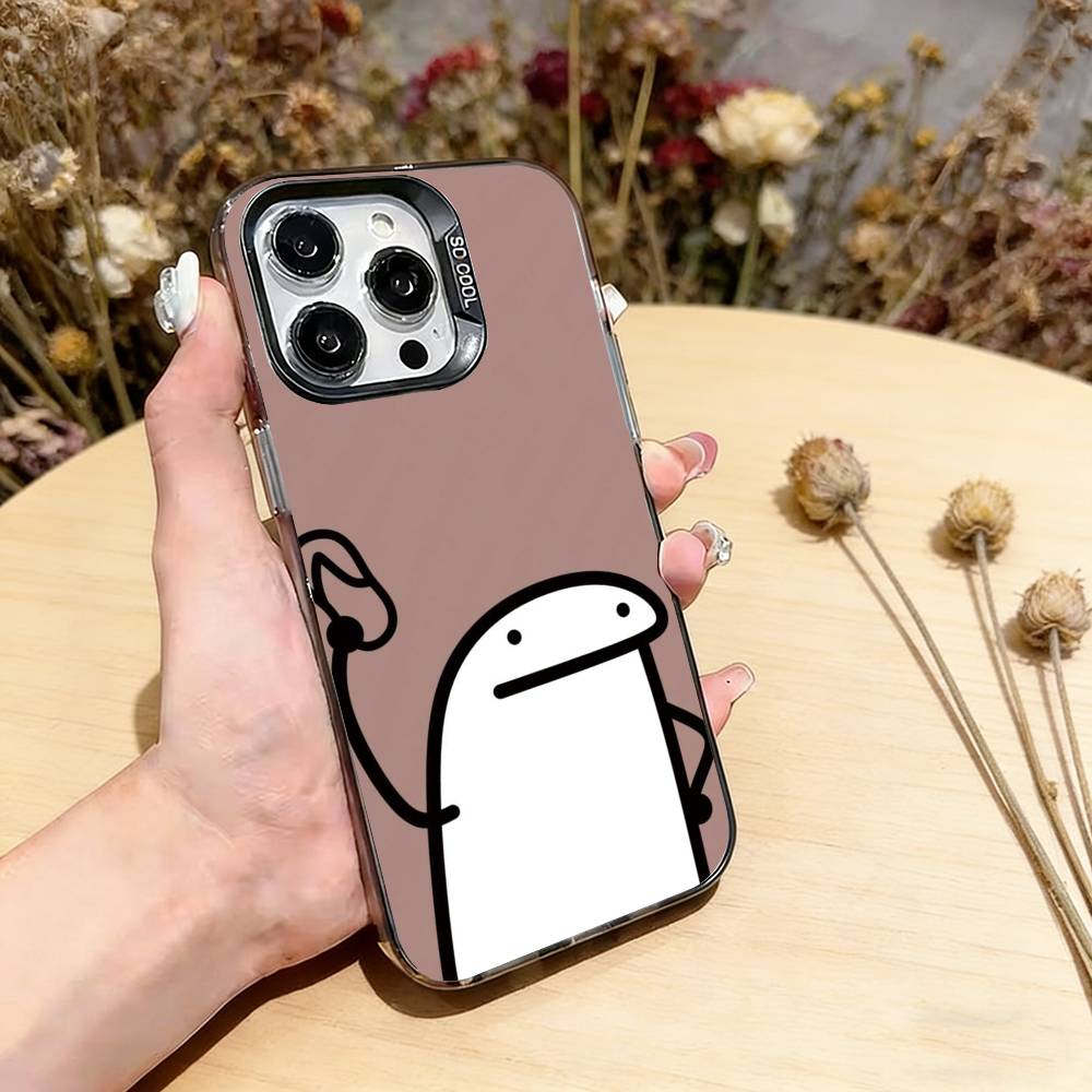 

Cute Celular Flork Funny Phone Case For iPhone 17,16,15,14,13,12,11 Plus,Pro Max,XS,Colorful Silver Phone case Funda Cover iPhone14Pro